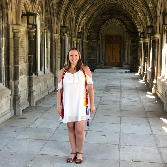 Lulu’s White Ruffle Dress - Picture 2 of 4